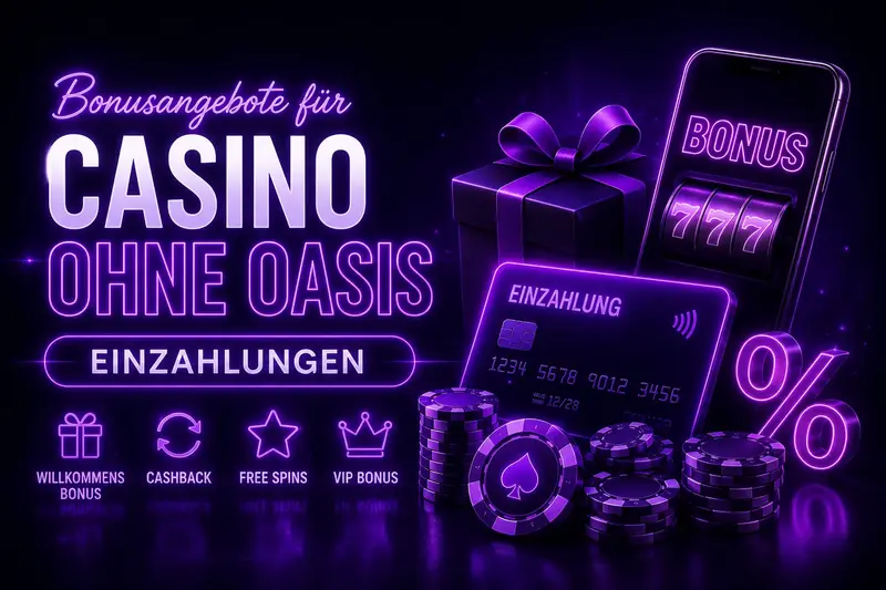 Casino ohne OASIS Bonusangebote – Willkommensbonus, Freispiele und Cashback ohne Limits